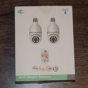 Unbranded WiFi Smart Camera 2 Pack White New Light Bulb Security PTZ FHD Audio